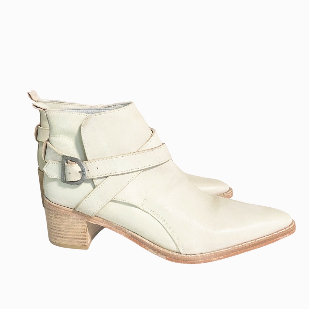 Free People Cream Ankle Boots - Picture 4 of 13
